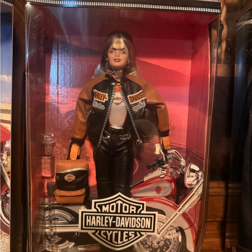 Harley-Davidson Doll with Black and Brown Jacket